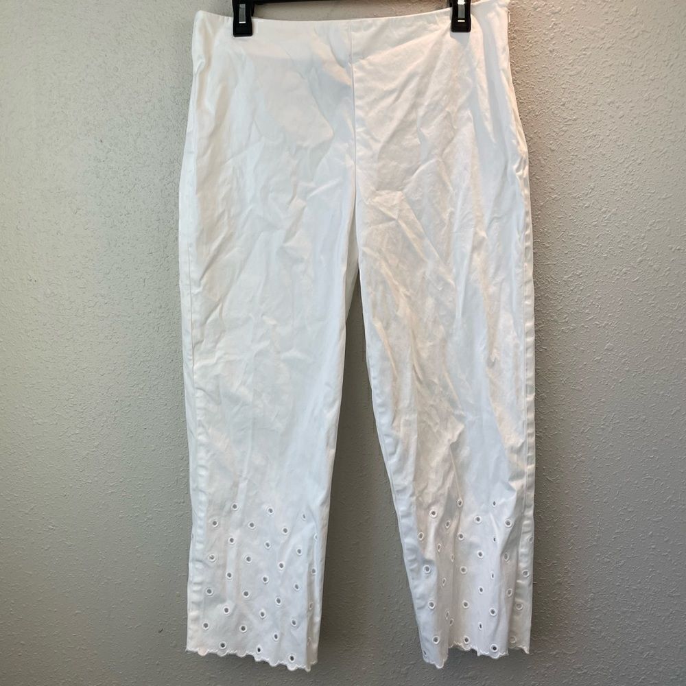 Jones New York Signature White Cropped Pants Size 10 EUC